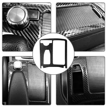 

Center Console Water Cup Holder Trim Cover for Mercedes W204 2005 2006 2007 2008 2009 2012 Carbon Fiber car interior accessories