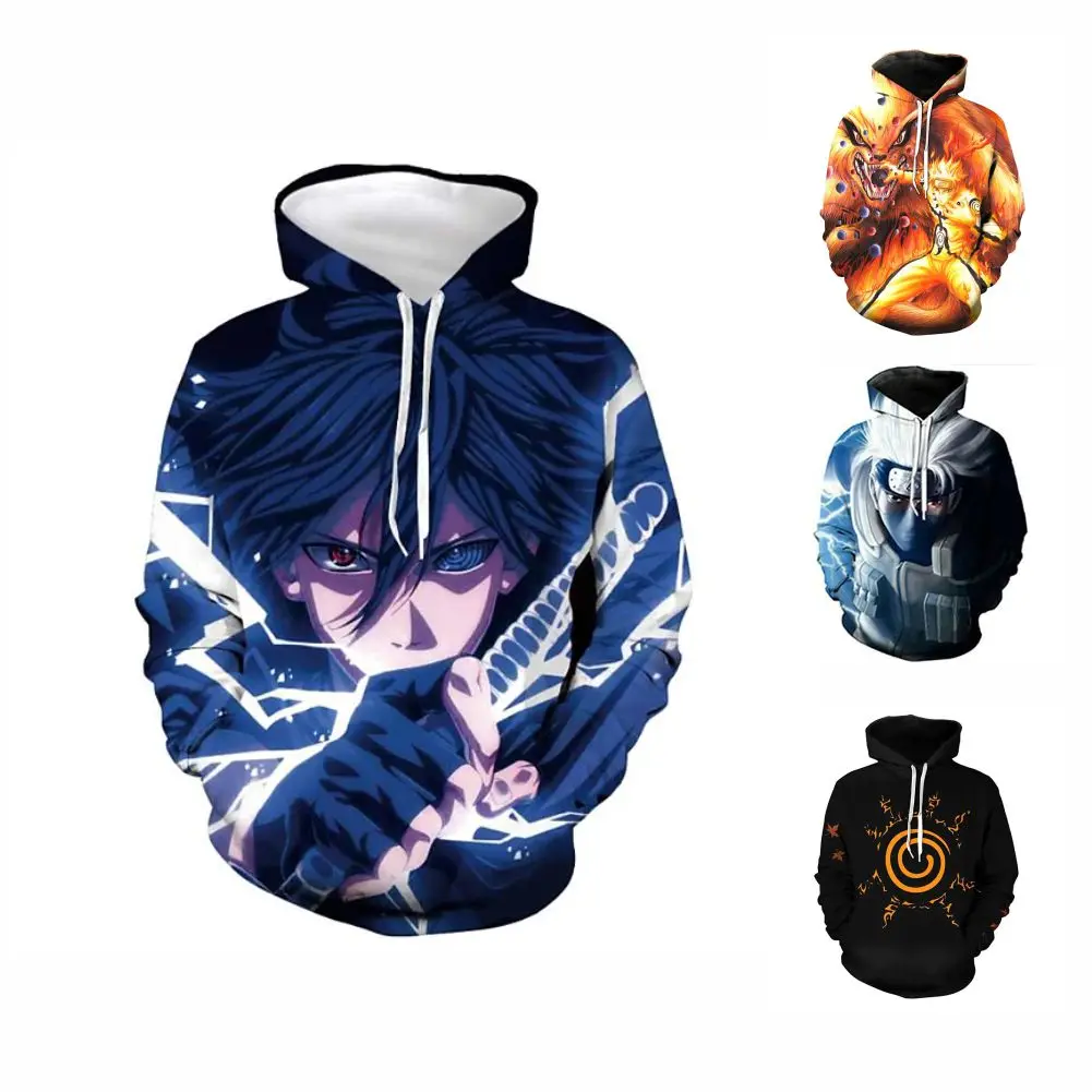 

Men's Pullover Hoodie Sweatshirt 3D Print Pattern Naruto Cosplay Costume Hooded Holiday Casual Hoodies Sweatshirts Long Sleeve