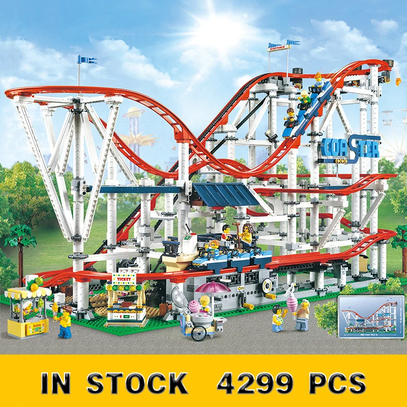 

In stock Creator Expert Roller Coaster Technic Set Building Blocks Bricks Compatible legoinglys 10261 15039 Birthday Gift Toys