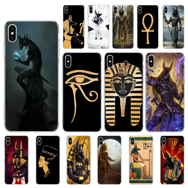 Egypt Nefertiti Anubis Ankh Phone Case For iphone 13 12 Pro Max iPhone 11 XS MAX X XR SE2 8 7 6S Plus | Мобильные телефоны и