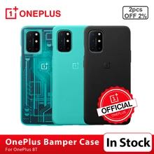 100% Original OnePlus 8 T Case grès Karbon Bamper Case étui de protection 3D verre trempé protecteur d'écran pour OnePlus 8 T 8 T