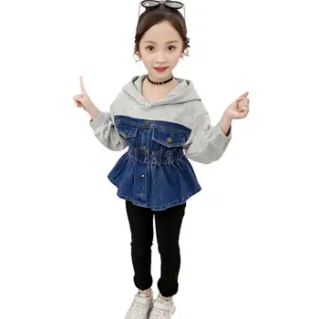 

Clothes For Girls Denim Hoodies + Pants Girls Clothes Set Spring Autumn Tracksuit Girl Casual Style Kids Clothing