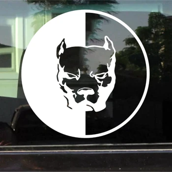 

CS-471#Dog Pit Bull 22 funny car sticker waterproof reflective decal silver/black vinyl auto car stickers no background