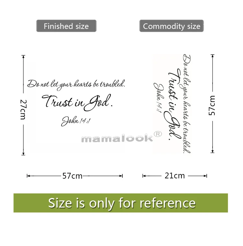 The World truth bible quote trust is god removable vinyl home decals Wall stickers christian family bless pray words mural hot