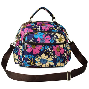 

2019 Women Designer Bags Flower Butterfly Printed Waterproof Nylon Shoulder Bags Retro Crossbody Bag Bolso sac a main femme