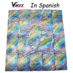 Cartas brillantes de Pokémon en Español, cartas de Pikachu TAG TEAM GX VMAX, entrenador de energía, juego de cartas Español, juguete para niños