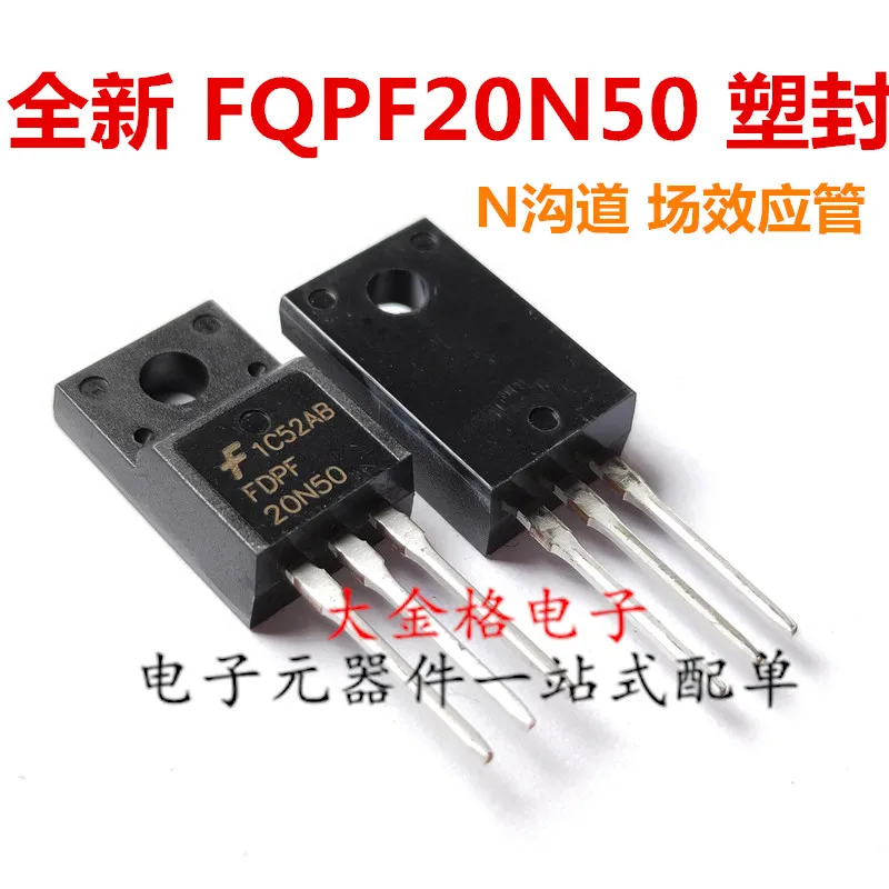 100% Nuevo 10 Pcs/lote Mosfet Fdpf20n50 20n50 Fdpf18n50 18n50 To-220f ...