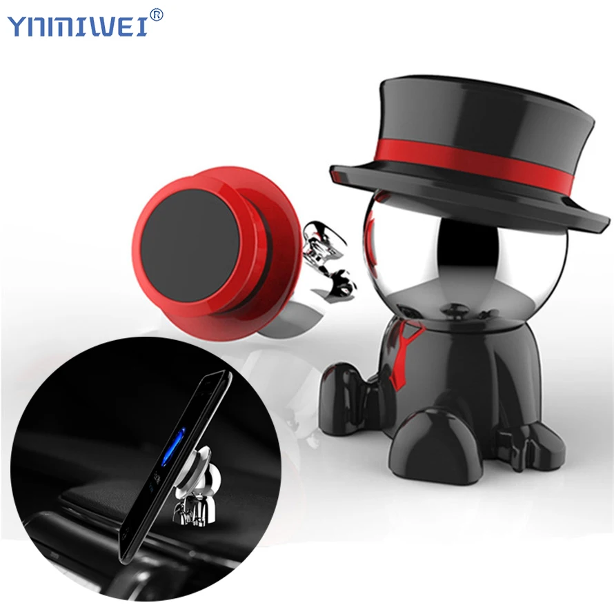 

Magnetic Car Phone Holder Dashboard 360 Rotation Metal Alloy Mount Universal for iPhone 8 7 Samsung Xiaomi GPS Stand Support