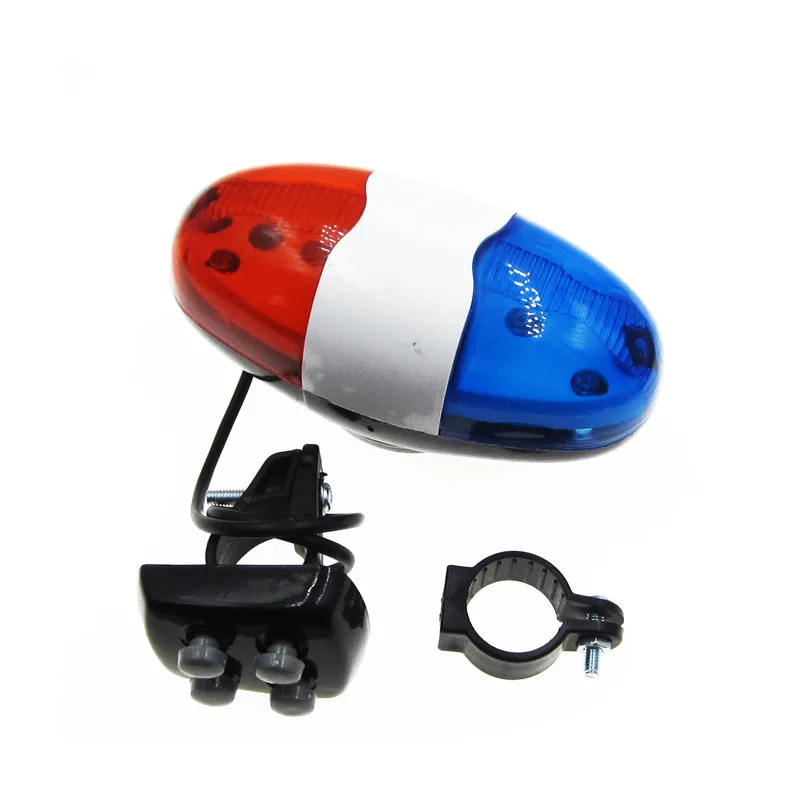 

6 LED 4 Sounds Horn Bell Car Light Siren Sound Trumpet For Bike Bicycle