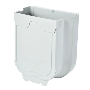 

6L Folding Waste Bins Kitchen Garbage Bin Car Trash Can Wall Mounted Trash Can for Bathroom Toilet Waste Storage Bucket