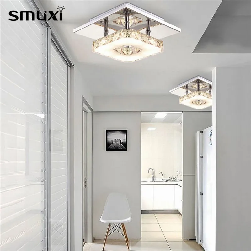 

Smuxi LED Ceiling Lamp Modern LED Ceiling Light Hanging Lamp Crystal Indoor Lighting AC85-260V for Living Room Bar