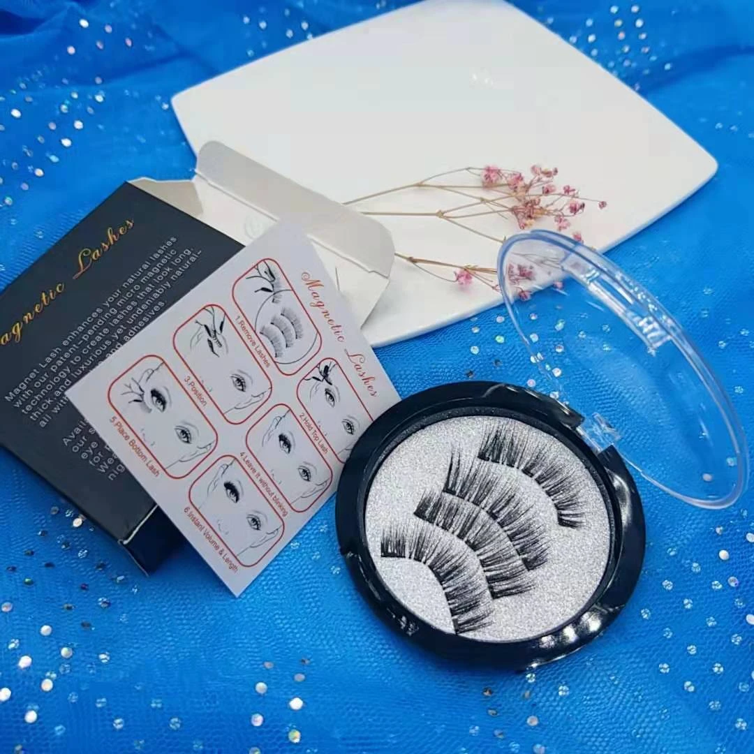 

False Eyelashes With Magnet Lashes 3D Magnetic Eyelashes Fake Mini Eyelash Curler Lifting Tools Eyelash Perm Set Kit For Make Up