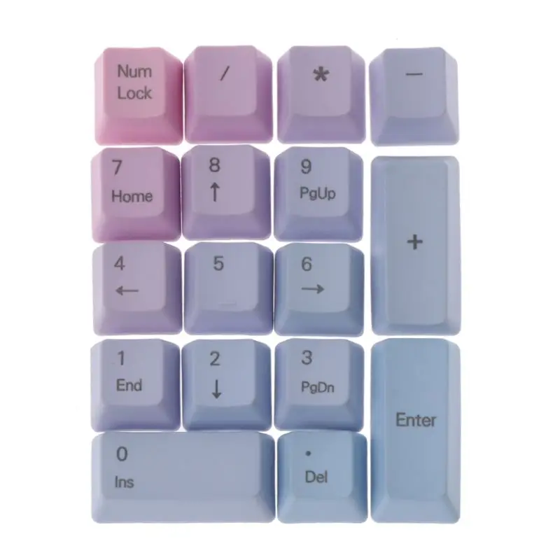 17 клавиш с боковой верхней печатью PBT Keycap для механической клавиатуры MX Switches
