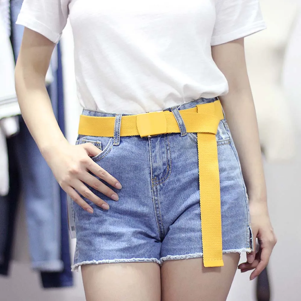 Men Women Automatic Fashion Nylon Belt 