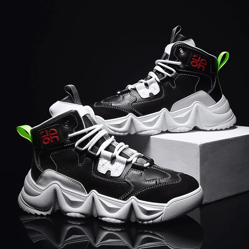 

[Combination Hot Selling] Autumn And Winter New Style Mid-top Athletic Shoes Korean-style Versatile Casual Shoes Thick Bottomed
