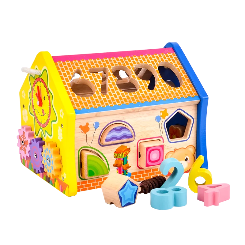 Toy Woo деревянные пазлы разборка мудрость дом форма Матчин игрушки для девочек и
