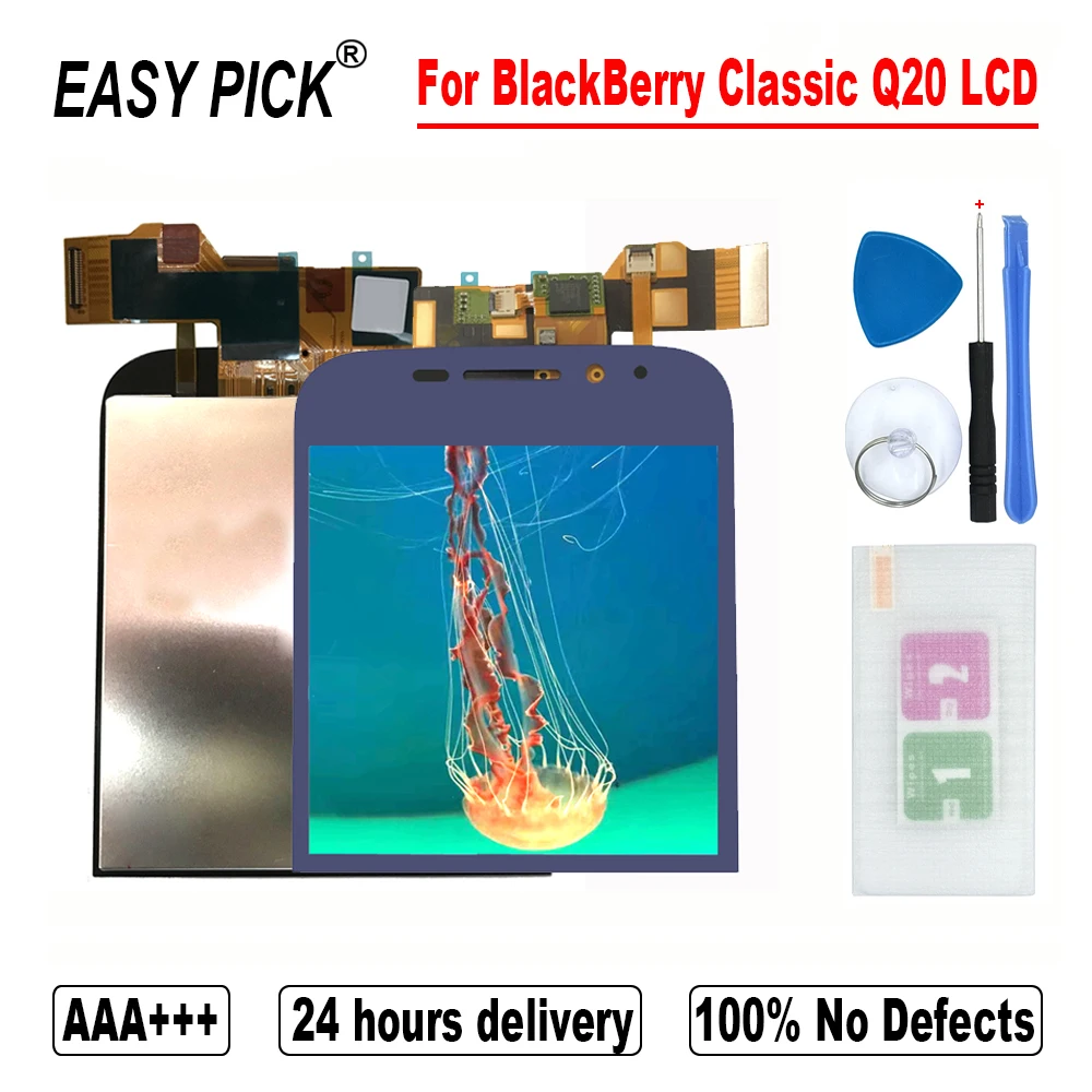 

For BlackBerry Classic Q20 LCD Display Touch Screen Digitizer Assembly With Frame Tools