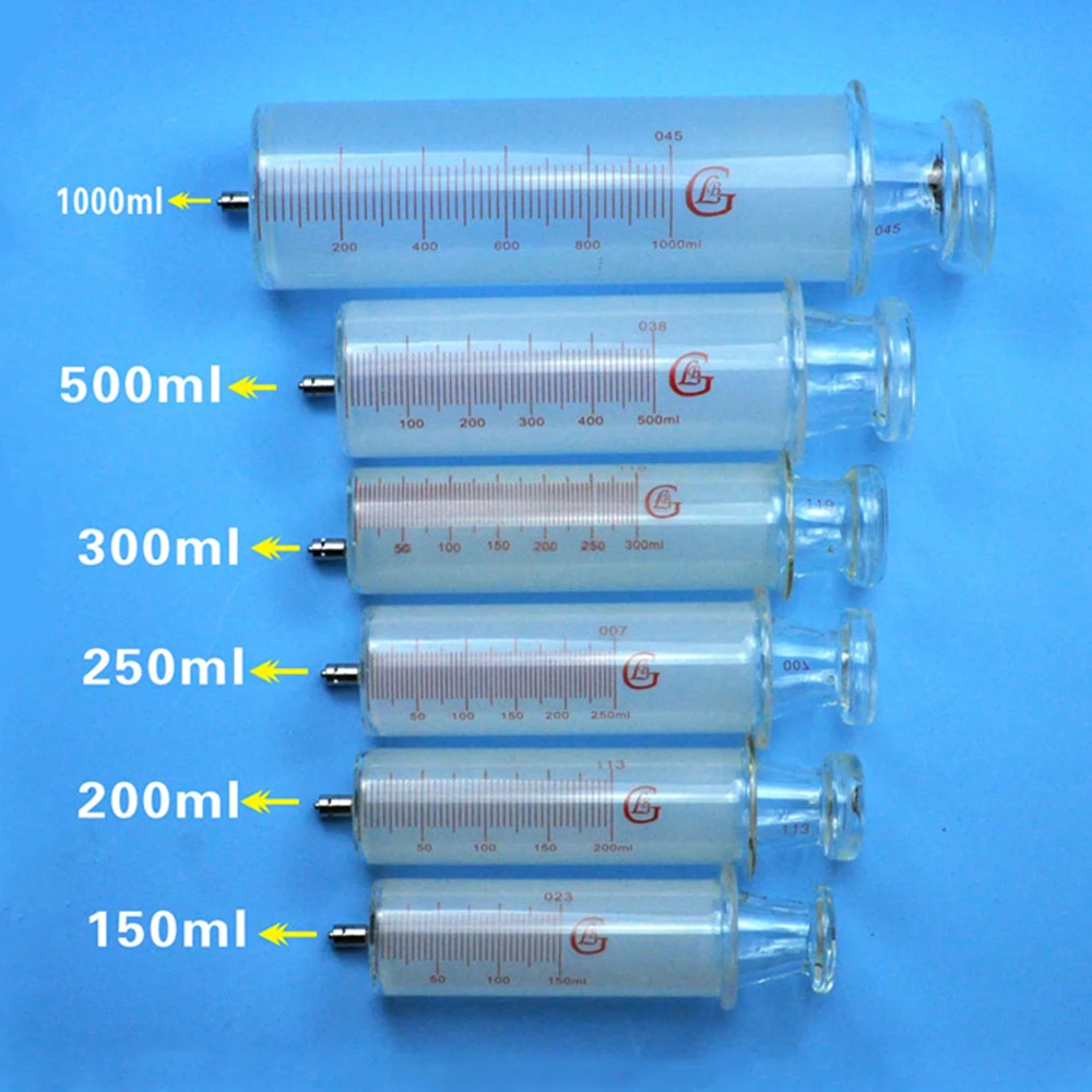 

Glass Syringes Large Caliber Glass Enema Sausage Device Air Tightness Glass Sample Extractor Injector 150ml/200ml/300ml/500ml