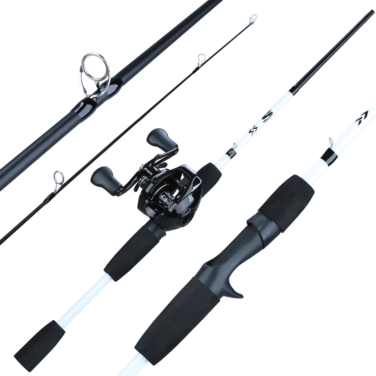 Sougayilang 1.75m Fishing Rod Reel Combo Portable 3 Section Carbon Fishing Rod 