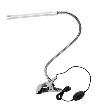 

6W 18LED 3-Level Dimmable LED Desk Lamp USB Adjustable Clip on Light Eye-Care Clamp Lamp with Switch for Reading Study Bed Bedro