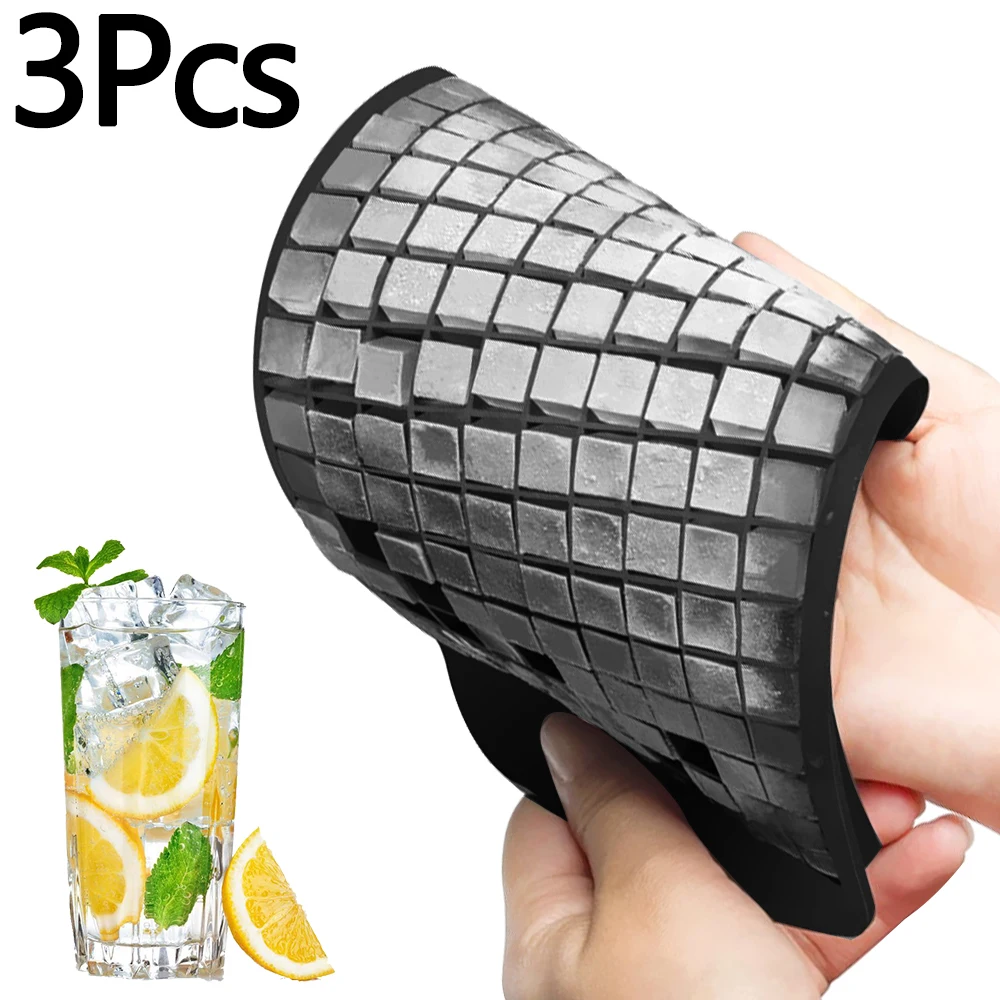 

3Pcs Ice Cube Tray 160 Grids 1X1cm Silicone Fruit Ice Cube Maker DIY Creative Small Ice Cube Mold Kitchen Accessories