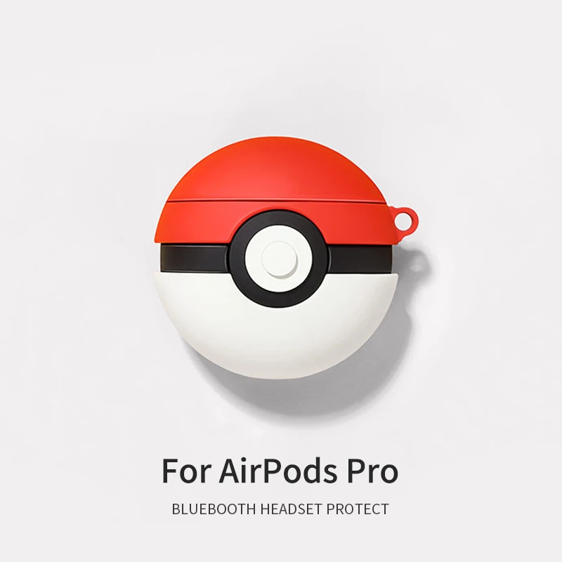 Чехол-накладка Poke Ball для Airpods pro silione мультяшный беспроводной Bluetooth чехол для наушников силиконовый чехол для наушников s