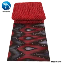 LIULANZHI Tissu набор африканские принты воск 3 ярдов и 2,5 ярдов французский гипюр кружева горячая Распродажа Африканские кружева ML8WN39-50