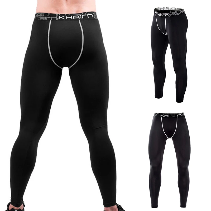 

Men's Running Tights Compression Pants Men Sport Legging Quick Dry Fitness Elastic Sport Gym Jogging Pant Male