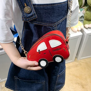 

Cute Children Baby Boys Girls Car Shoulder Bag Women Cartoon Car Sling Bag Shoulder PU Handbags Purse torebka damska