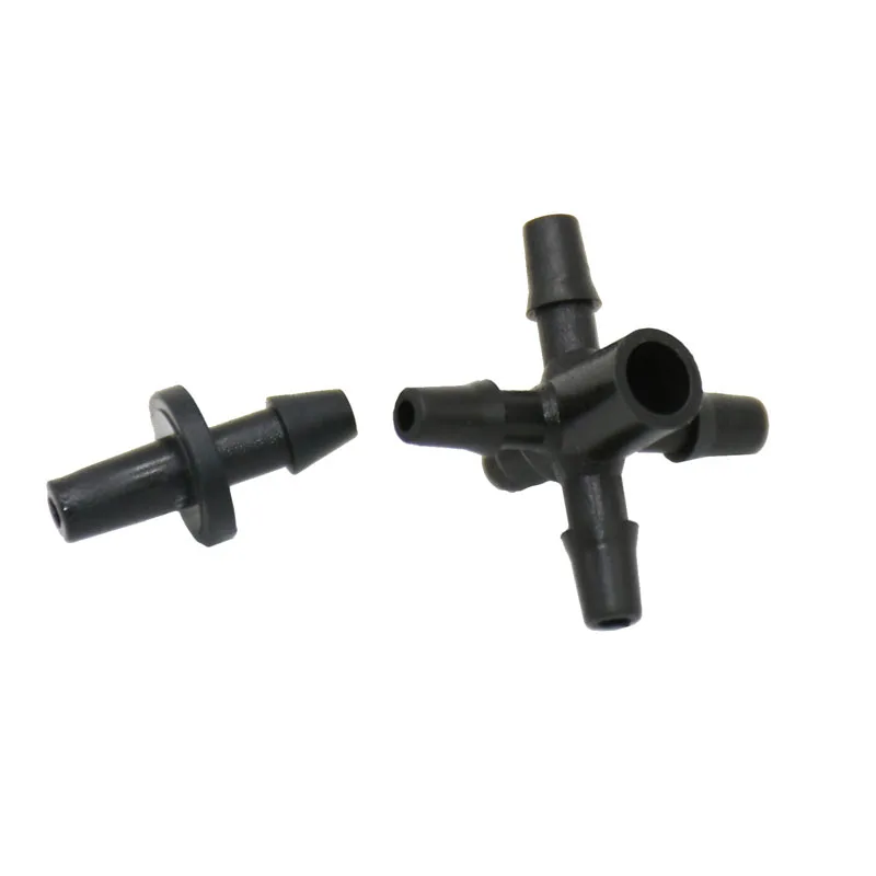 1/8" 4-way arrow dropper Cross Connector water splitter 3/5 hose drip arrow system Greenhouse adapter 15pcs