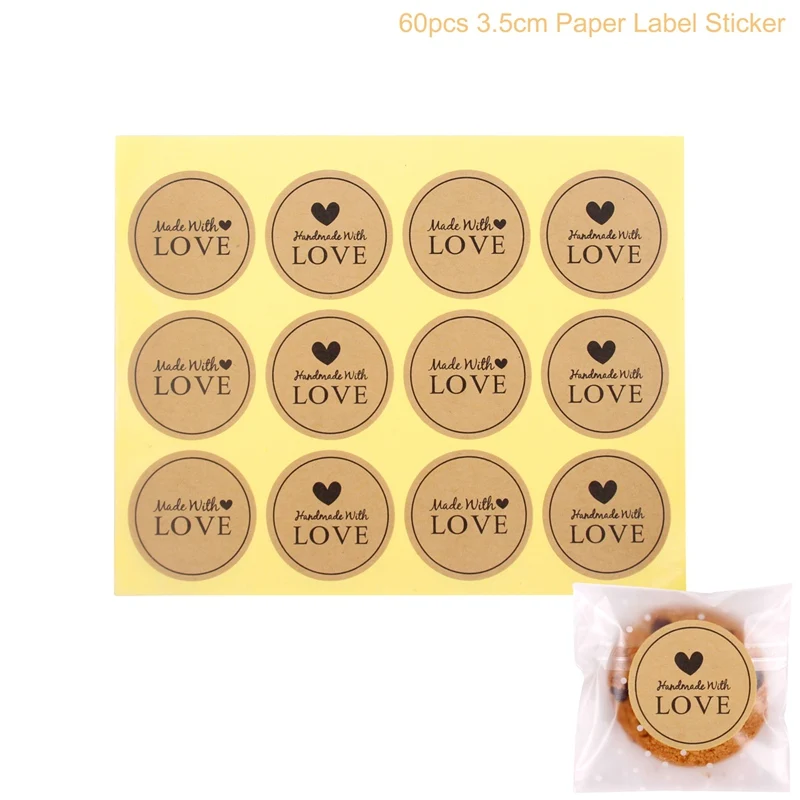 Love sticker Рождественские коробки для конфет с мороженым, Рождественский крафт-пакет, бумажная коробка для попкорна, Подарочная сумка, Подарочная сумка для детей, Подарочная сумка для конфет на день рождения - Цвет: Love sticker