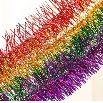 

Holiday wedding decoration color bar tops classroom scene layout Christmas decoration ribbon garland 2 m