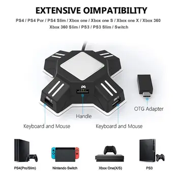 

Mobile Gaming Keyboard Mouse Controller Adapter Converter Set for PS4 Switch PC