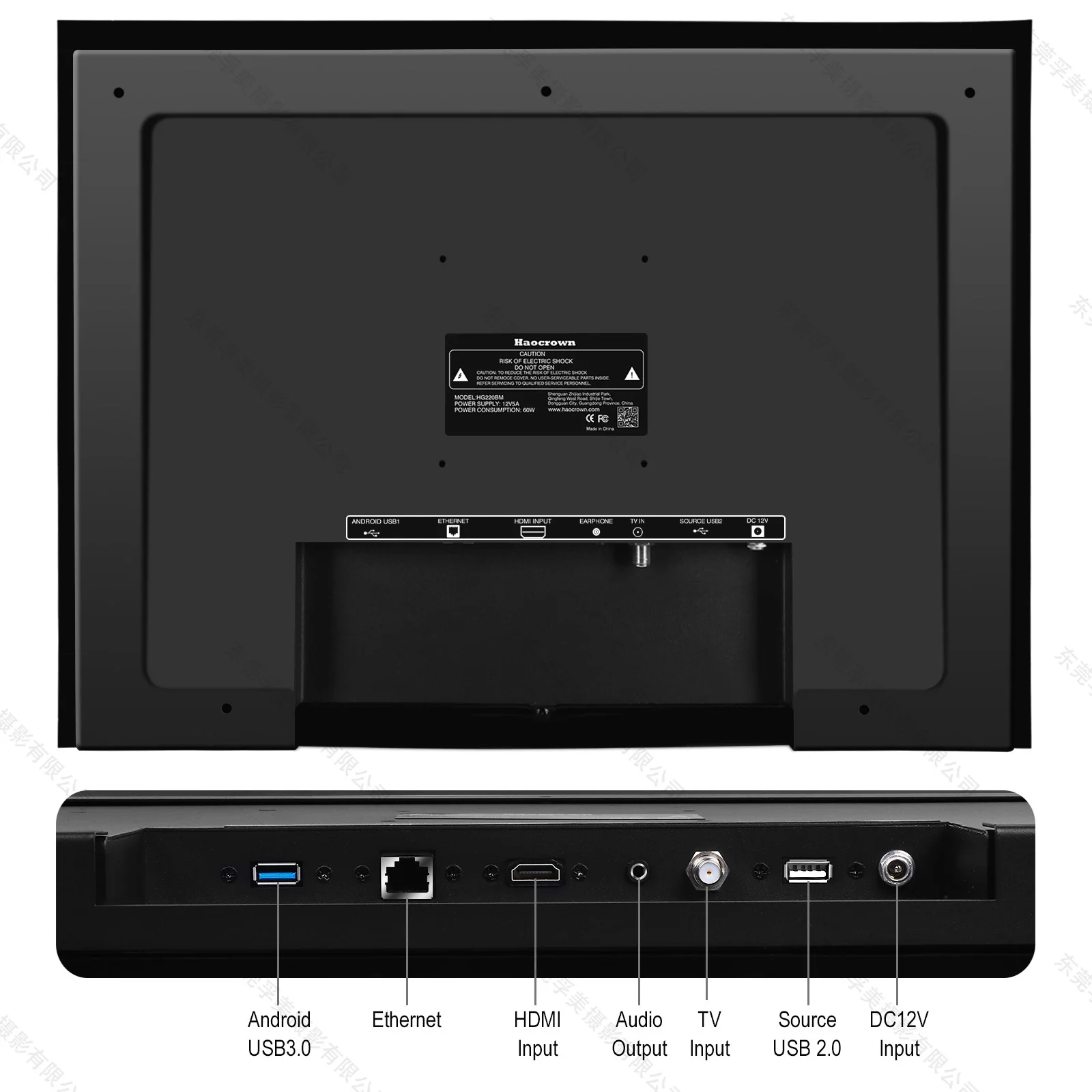 Haocrown 55 Inch Waterproof Mirror TV, Smart Android 11.0 Television Full HD 1080P Built-in Wi-Fi Bluetooth Waterproof Speakers
