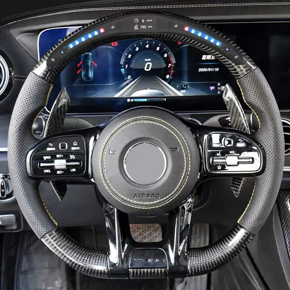 Fur Mercedes Gle W167 Gls W167 Carbon Fiber Lenkrad Gle 2020 Gle 350 Amg 450 500e Amg Aussen Dekoration Zubehor Steering Wheels Horns Aliexpress