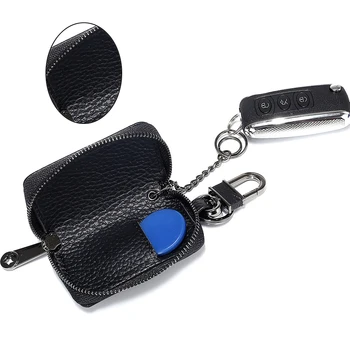 

Fashion Genuine Leather Keychain Holder Pouch Purse Key Cover Bag Men Key Pouch Purse Key Holder Organizer Car Key Case Dropship