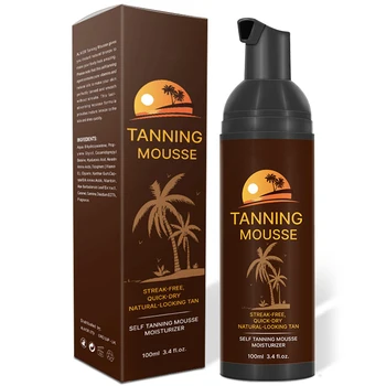 

men and women Self Tanning Mousse Fast-Dry Body Bronzer Darker Sunless Tanning Lotion Alcohol-free non-irritating moisturizing