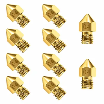 

10/20PCS Circular Holes 3D/High Abrasion Resistance /Brass MK8 Nozzle 0.4mm Perfect Fit 3D Printer Makerbot Creality CR-10