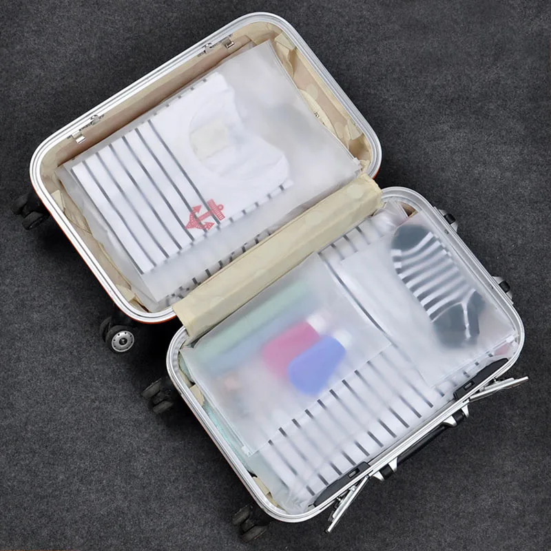20pcs/pack Matte Clear Plastic Storage Bag Travel Bags Zip Lock Valve Slide Seal Packing Pouch Bags LBShipping 6