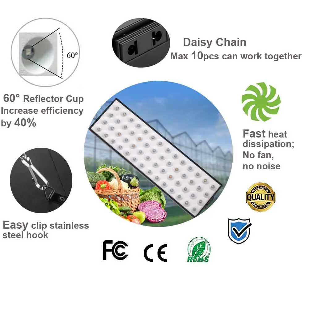  JCBritw LED Grow Light Panel Full Spectrum with UV IR Daisy Chain 30W Pro Grow Lamps Hydroponic Han - 33060156519