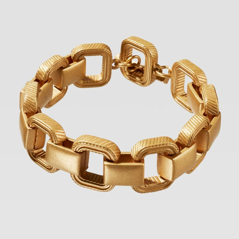 Bestessy Za Очаровательные золотые цепи металлические браслеты для женщин Мода браслет дружбы женский подарок ювелирные изделия аксессуары