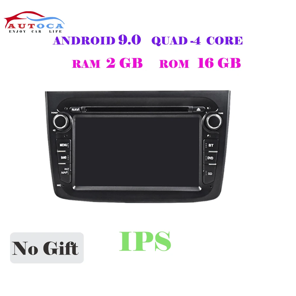 4G 64G ips DSP 1 Din Автомобильный мультимедийный плеер Android 9 для Alfa Romeo Mito 2008- Авто Радио DVD gps навигационная система USB DVR - Цвет: Black 2G No gift