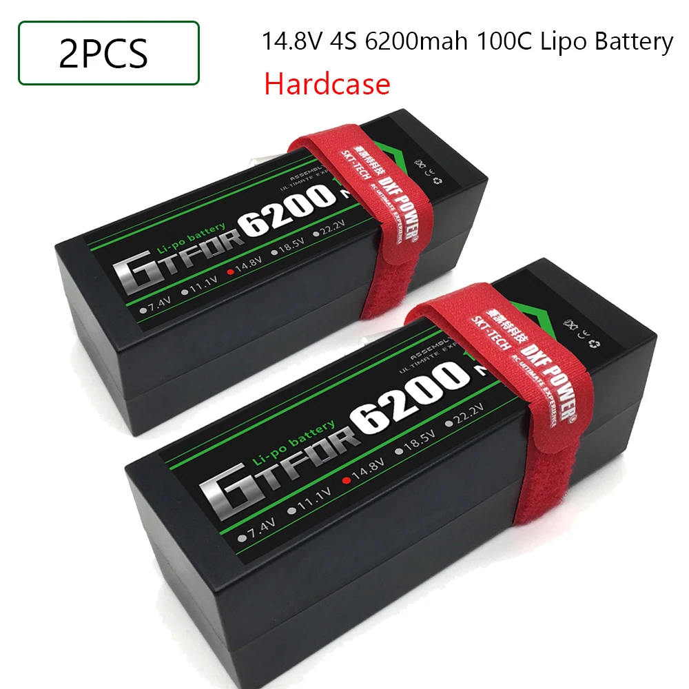 GTFDR 14 8 V 6200mAh 100C Max200C LiPo аккумуляторная батарея Твердый Чехол для 1/8 1/10 RC модель