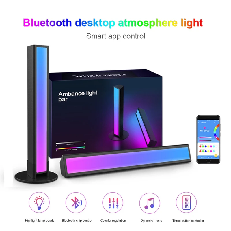 Умная Светодиодная лента с управлением звуком управление музыкой в ритме RGB