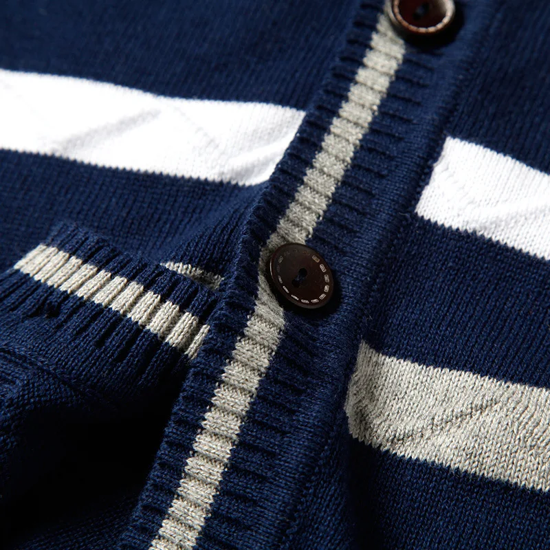 

Spring And Autumn New Products Anti-Cold Infants Child BOY'S V-neck Knitted Cardigan Handsome Stripes Baby Air Conditioner Cardi