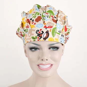 

Hot Unisex Hospital Medical Caps 100% Cotton Surgical Caps Scrub Lab Clinic Dental Operation Caps for Doctor Nurse-ALX