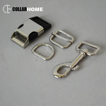 

10 sets metal seat belt buckle 25mm ribbon D rings for DIY dog collar leash luggage outdoors paracord sewing accessories factory