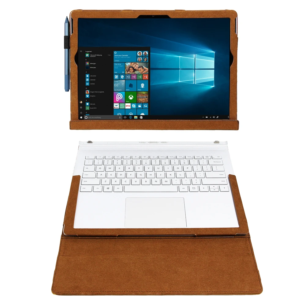 Чехол для ноутбука microsoft Surface Book 2 13 5 дюймов/15 дюймов кожаный съемный защитный флип