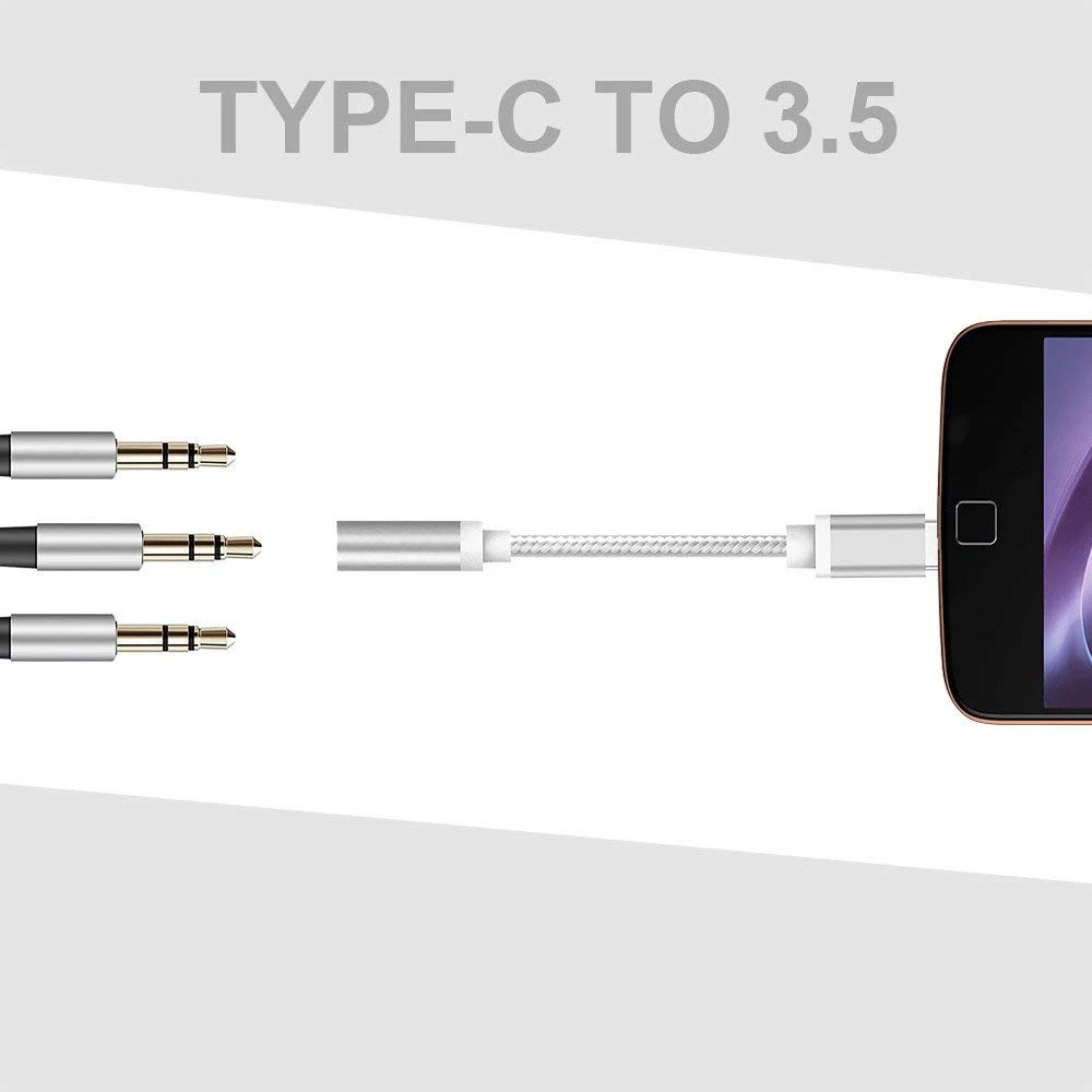 1 шт. usb type C до 3,5 мм кабель для наушников адаптер конверсионная линия для huawei type C для Letv аксессуары для смартфонов Xiaomi