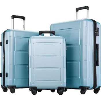 

Expanable Spinner Wheel 3 Piece Luggage Set ABS Lightweight Suitcase with TSA Lock 20" 24" 28"